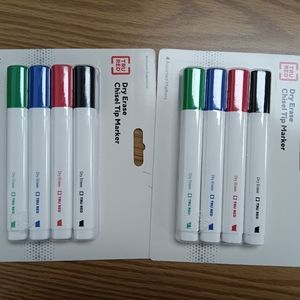 Tru Red dry erase chisel tip markers 4 colors brand new sealed 2 packs of 4